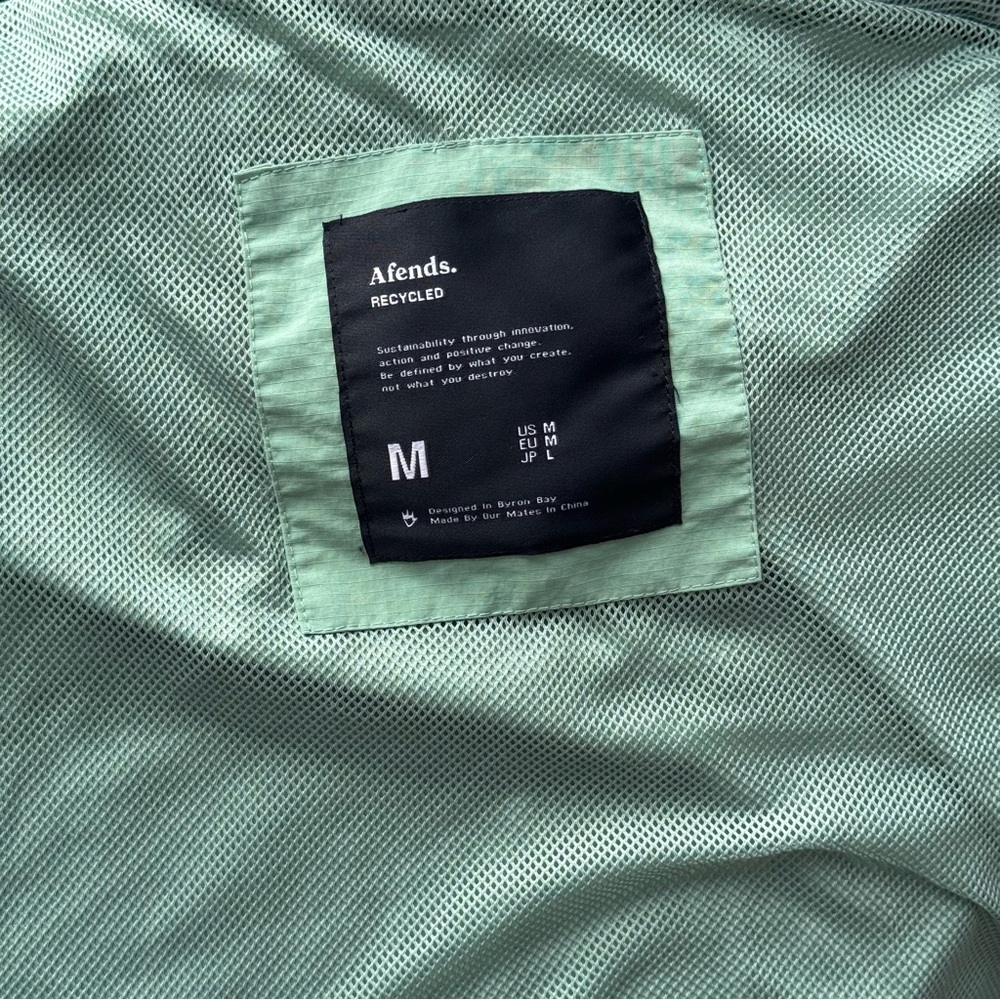 Afends Mint Green Windbreaker Jacket - Picture 2 of 7